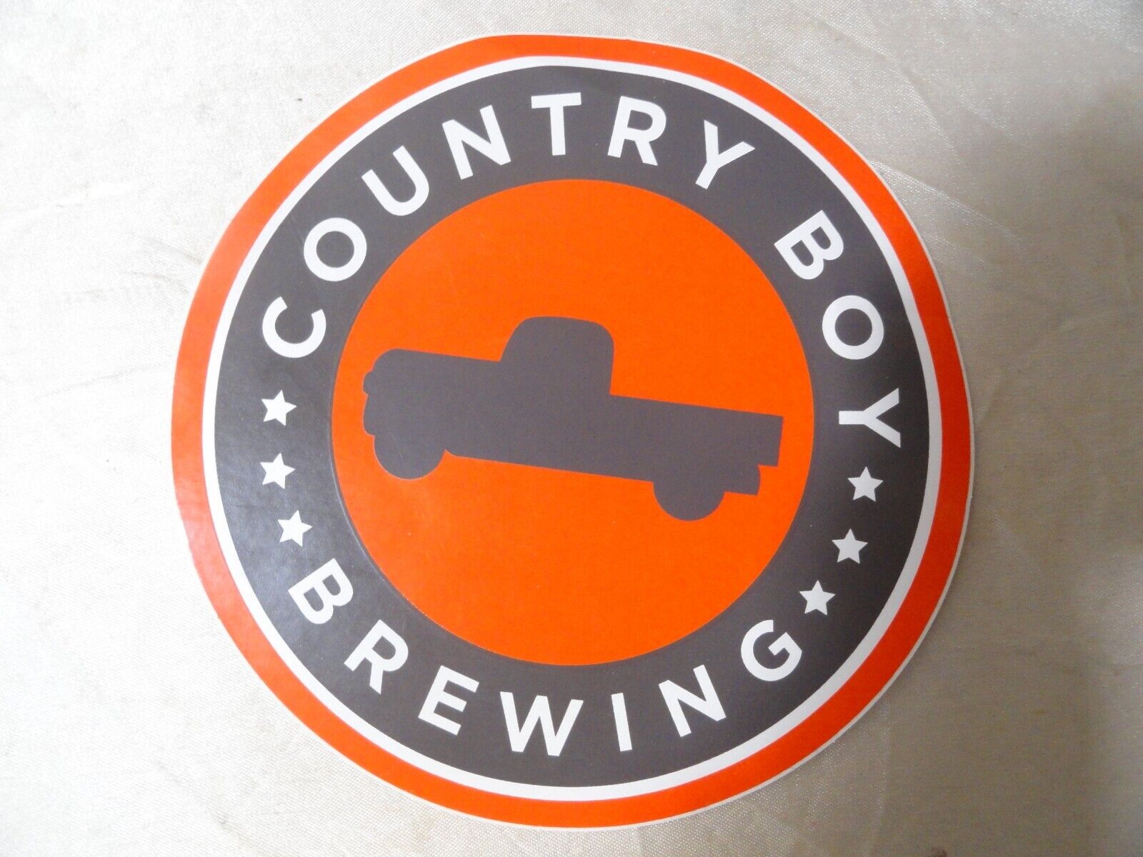 COUNTRY BOY BREWING BEER STICKER/DECAL ROUND  5\