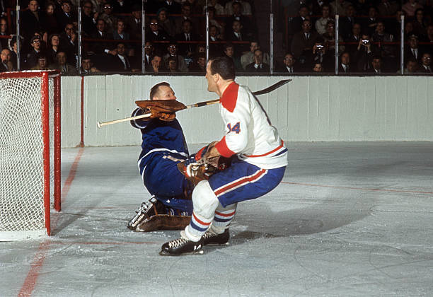 1960s Hockey Nhl Playoffs Montreal Canadiens Claude Provost Ice Hockey Old Photo