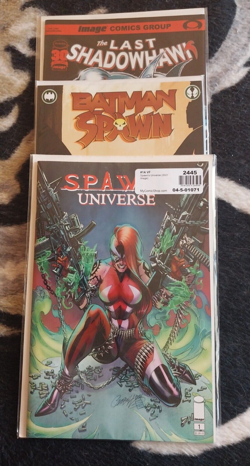 lot of 3 Image comics-Spawn\'s Universe #1-BATMAN SPAWN #1-The Last Shadowhawk #1