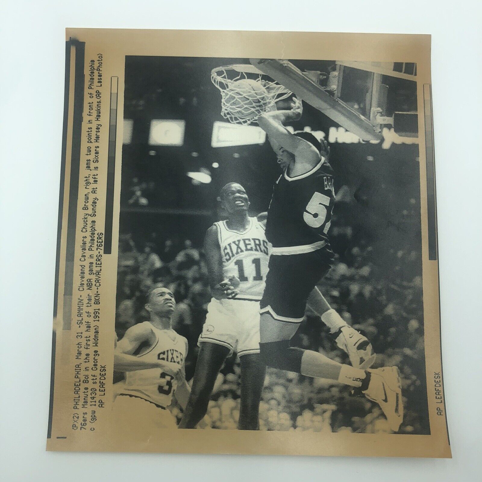 Wire Press Photo 1990’S NBA Chucky Brown \