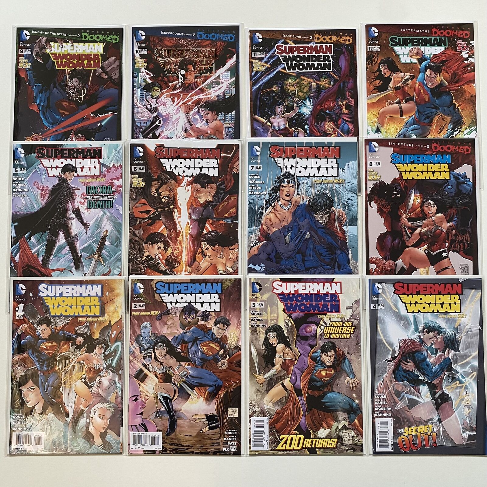 Superman / Wonder Woman New 52 Comic Book Lot 1 - 12 DC 2013 Series Run NM+