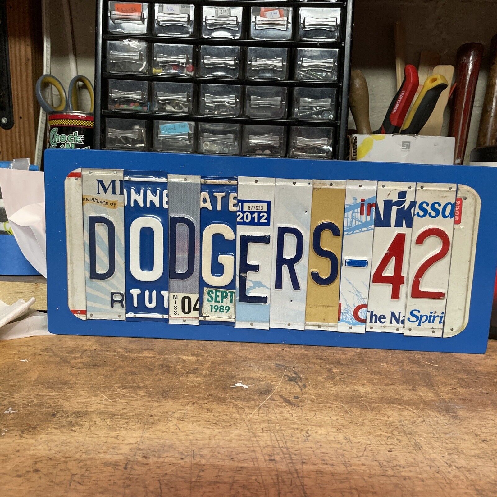 Jackie Robinson Brooklyn Dodgers Fan Poster/plaque.