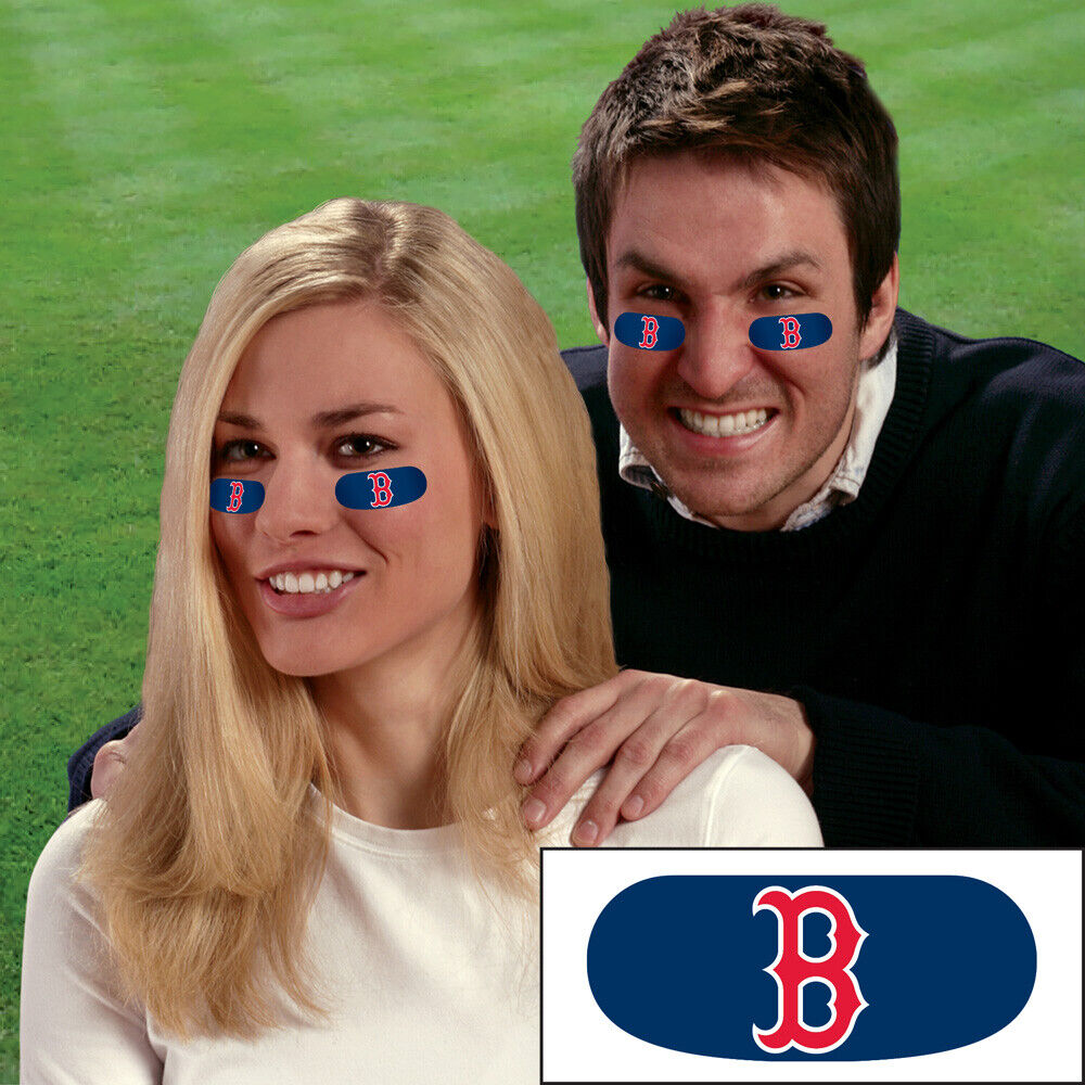 Boston Red Sox Eye Black Strips 6 Strips 3 Pair Face Decorations FAST SHIP