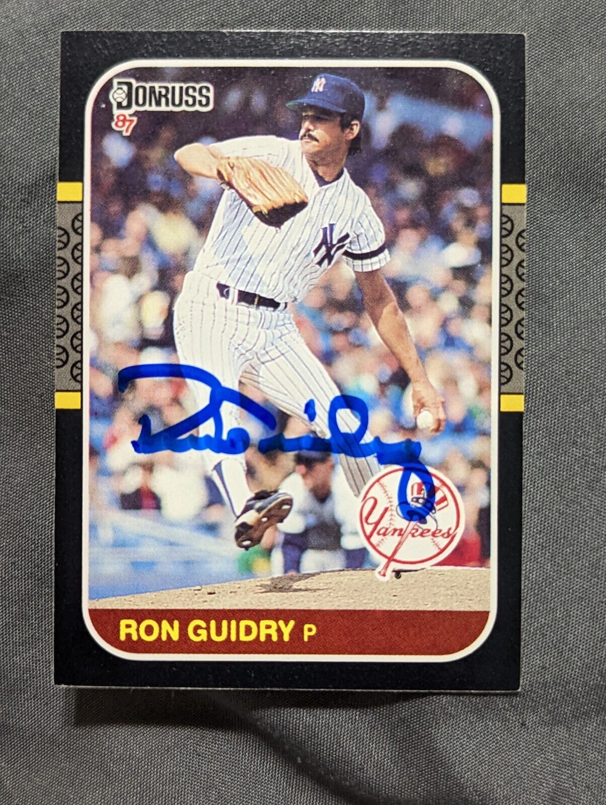 RON GUIDRY AUTOGRAPH SIGNED 1987 Donruss Card New York YANKEES 