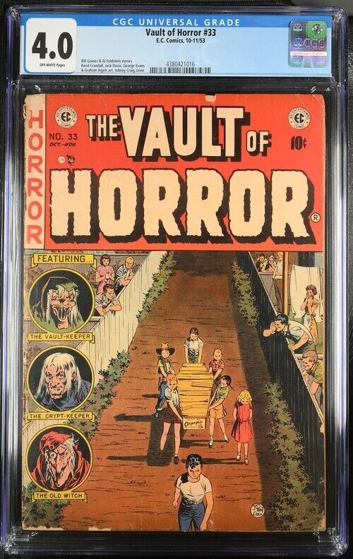 Vault of Horror 33 CGC 4.0 Johnny Craig Cover E.C. Comics 1953