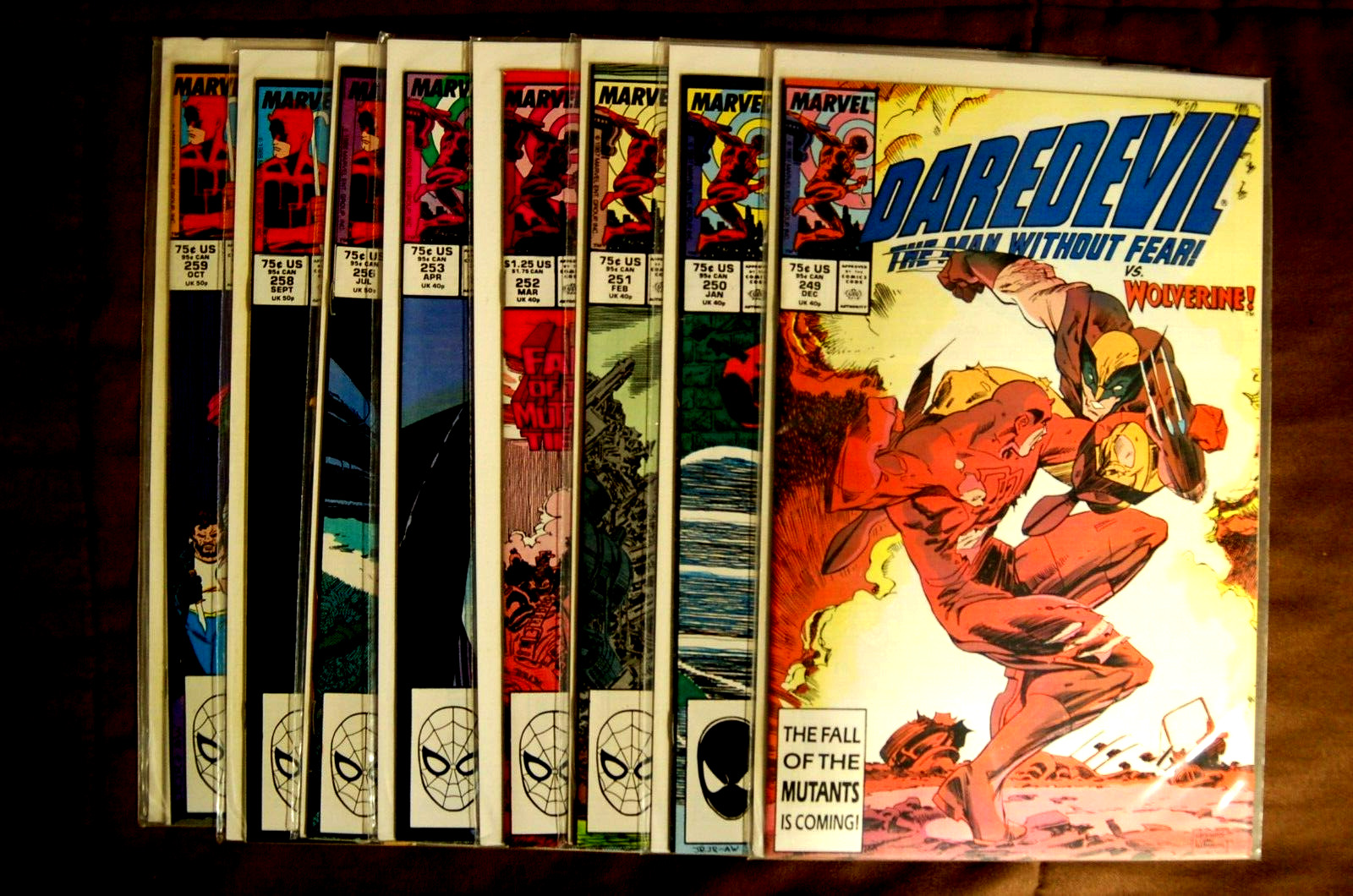 Lot of 8: Marvel Comics Daredevil Run #249-259 Read (5)