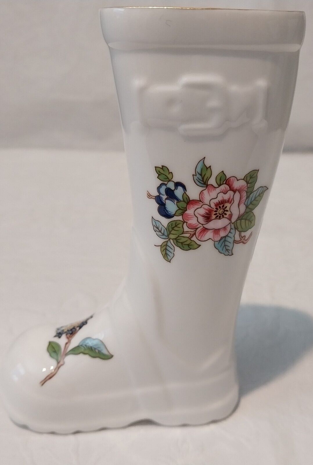 Aynsley Floral Miniature Boot Wellington Collectable Fine China 5 1/4\