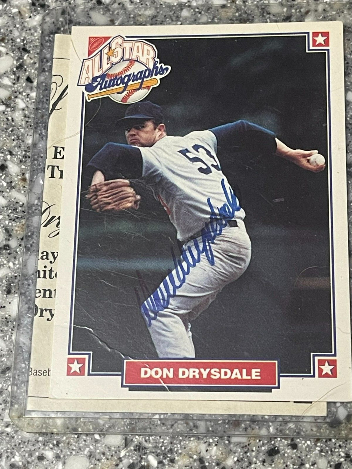 1993 Nabisco Don Drysdale All-Star Auto Autograph HOF Auto w/ COA