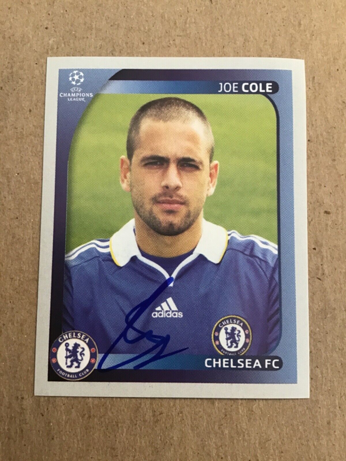 Joe Cole, England 🏴󠁧󠁢󠁥󠁮󠁧󠁿 Chelsea FC Panini CL 2008/09 hand signed