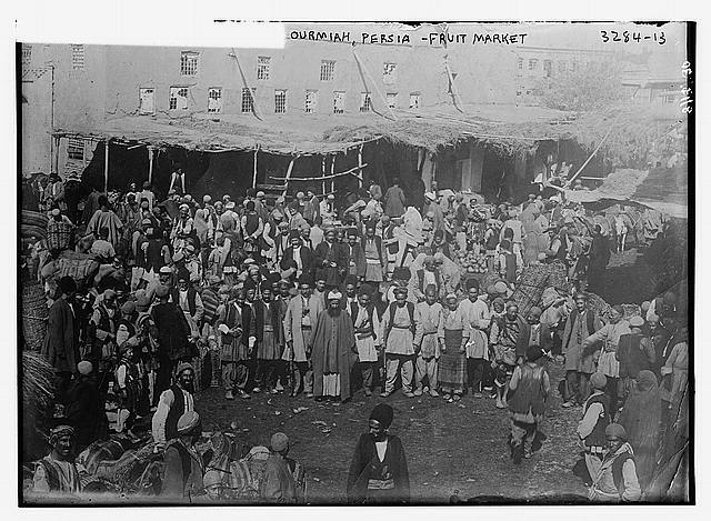 Ourmiah,Persia - Fruit Market,taken during visit of Ahmad Shah Qajar,1911