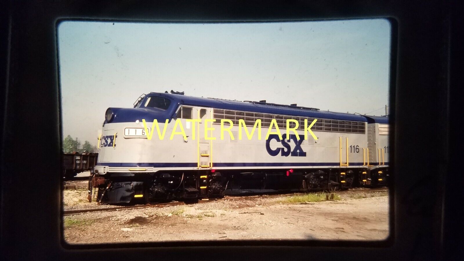 EY13 TRAIN ENGINE LOCOMOTIVE 35MM SLIDE RAILROAD CSX116 ATLANTA, GA 1987