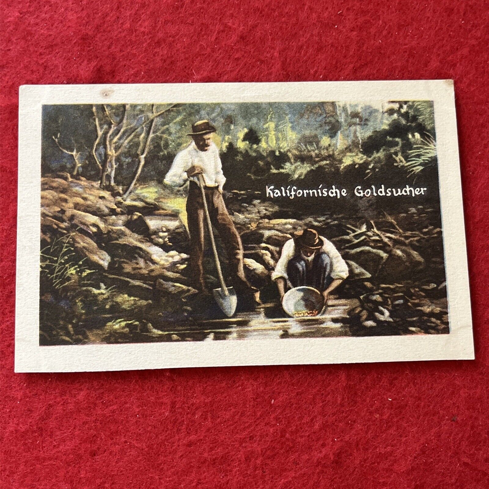 Early 1900s (30s) Era Teuta Margarine “California Goldrush” Tobacco Card #7  G
