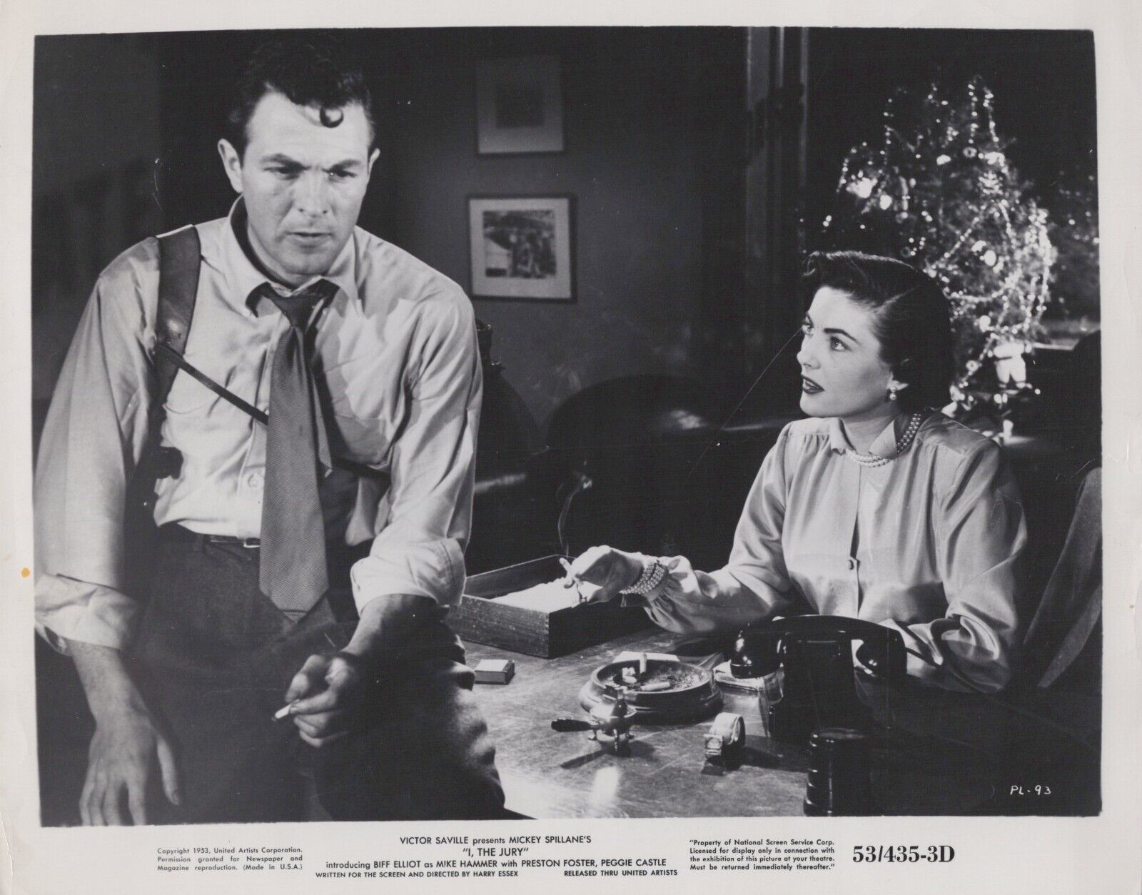 Margaret Sheridan + Biff Elliot in I, the Jury (1953) ❤ Vintage Photo K 373