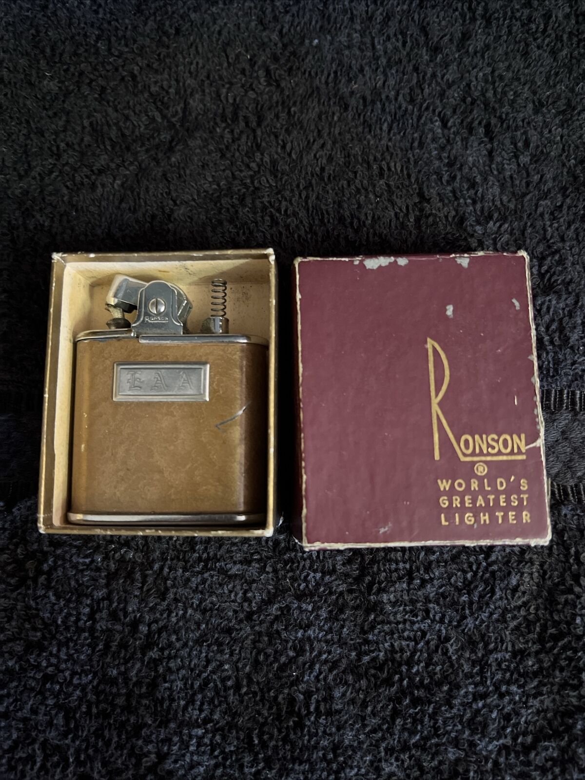 Vintage Ronson Lighter In Original Box Worlds Greatest Lighter Made In USA READ