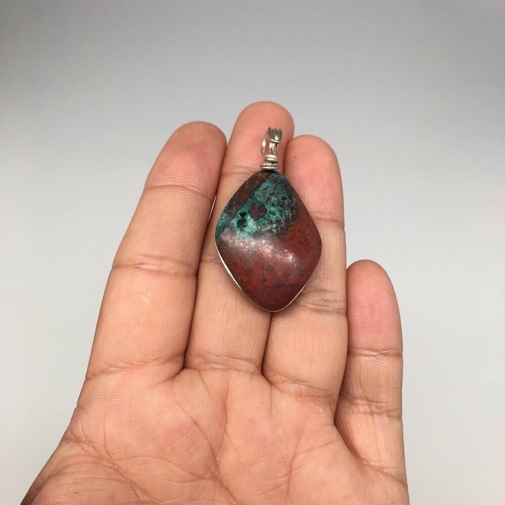 12.6g, Wire Wrapped Sonora Sunset Chrysocolla Cuprite Cabochon from Mexico,SC495