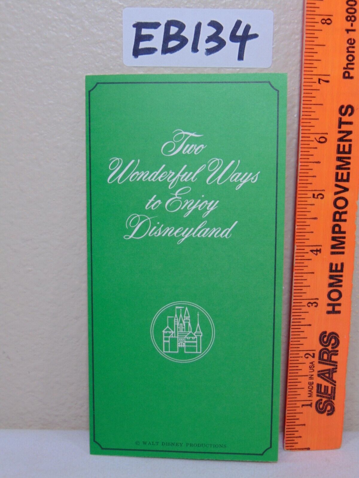 TWO WONDERFUL WAYS TO ENJOY DISNEYLAND PRICE GUIDE VINTAGE BOOKLET 1960's