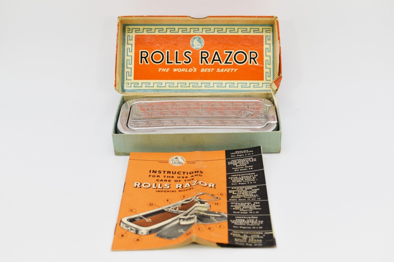 Antique Rolls Razor No. 2 Complete With Instructions England.