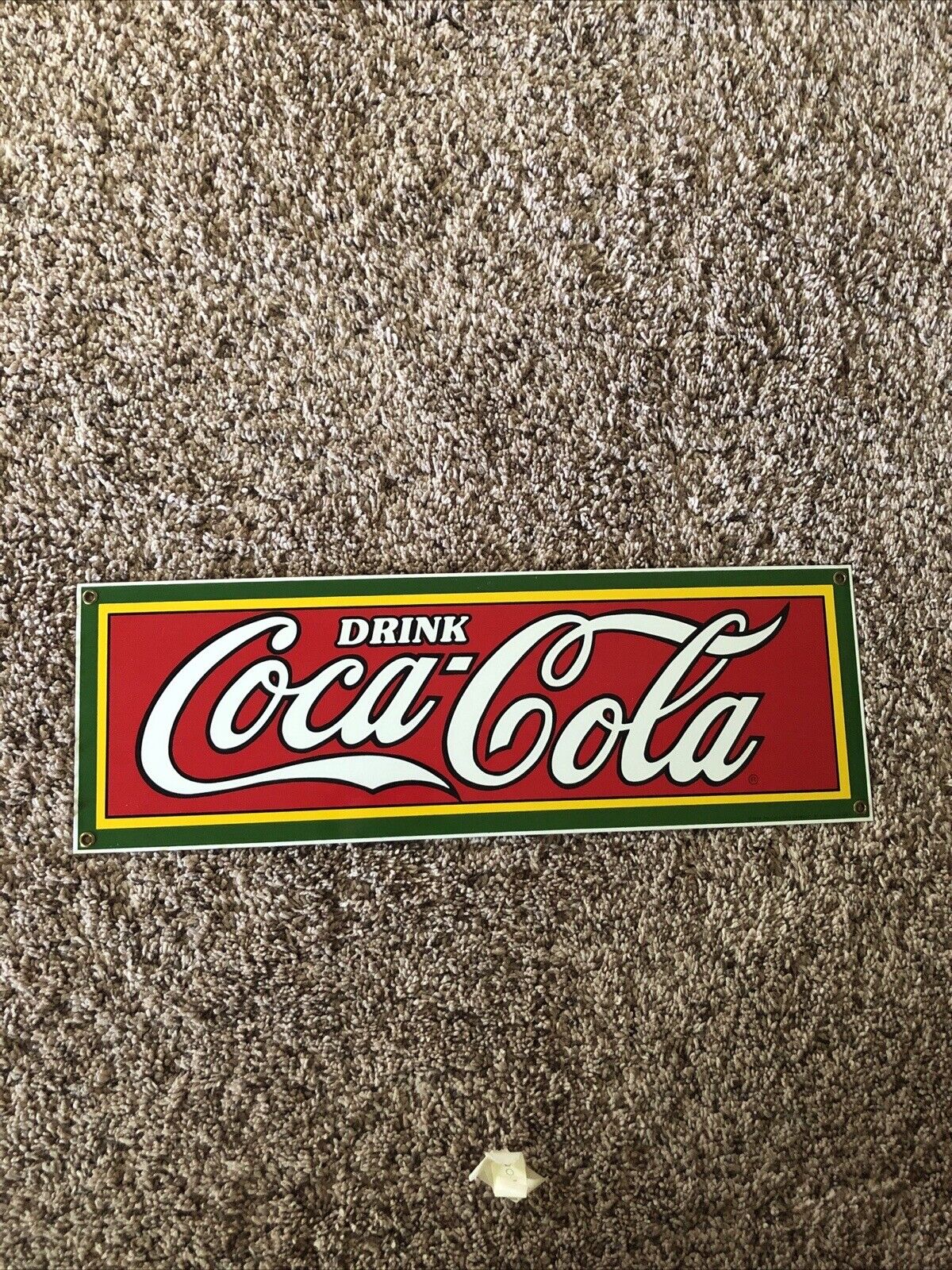 Vintage Drink Coca Cola Porcelain Bar Sign