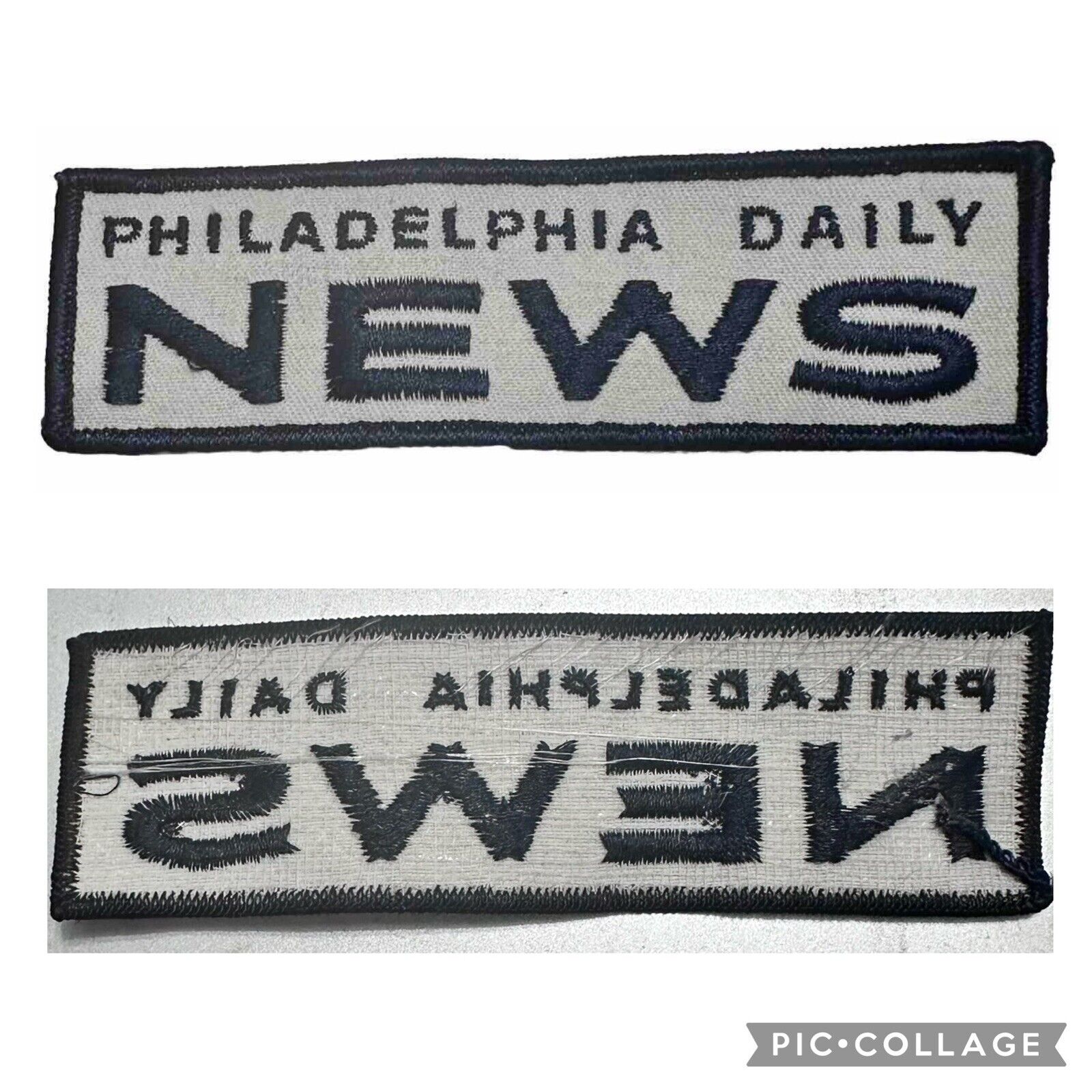 Vintage Philadelphia Daily News Newspaper Uniform Shoulder Patch 5” x 1.5”