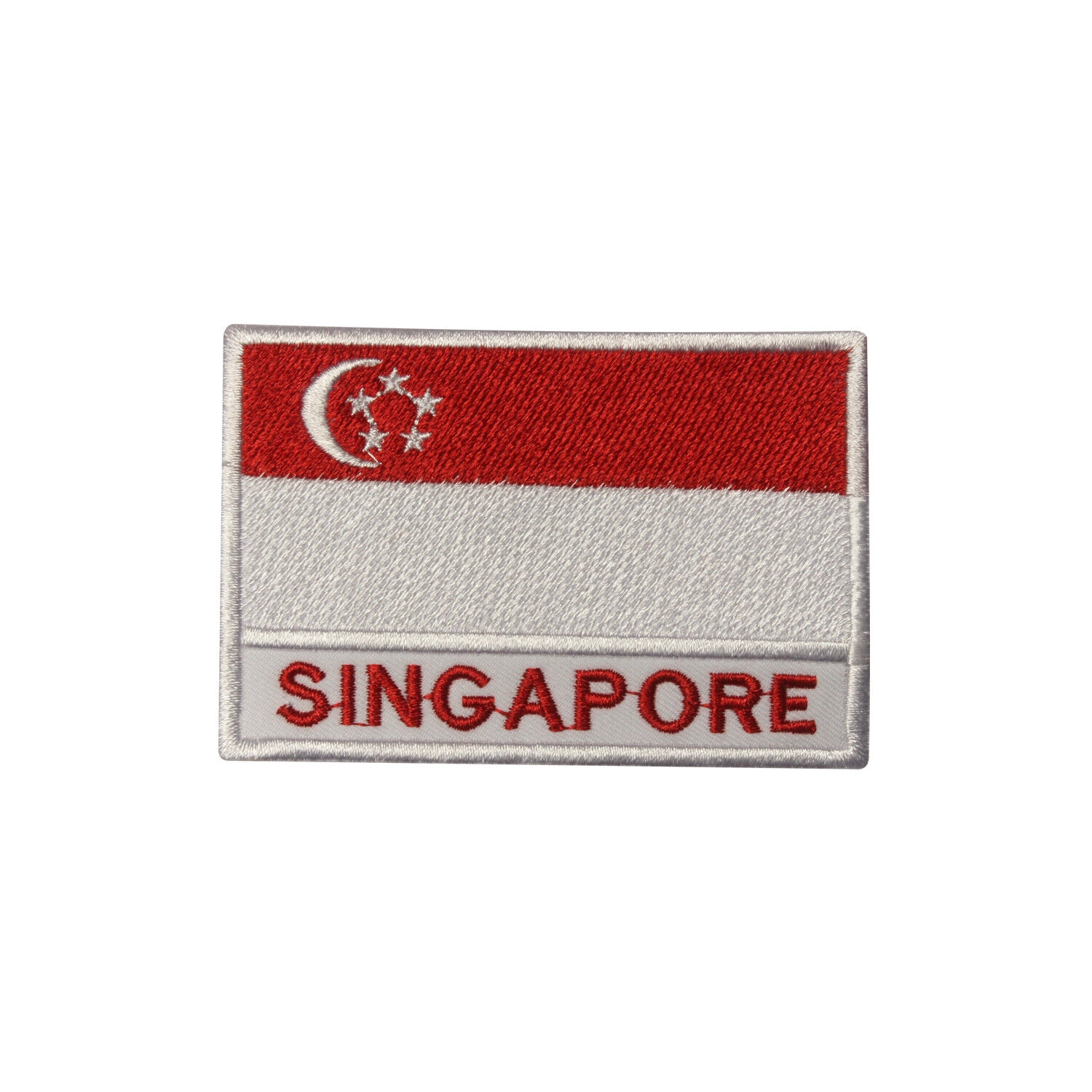 Singapore Country Flag Patch Iron On Patch Sew On Badge Embroidered Patch