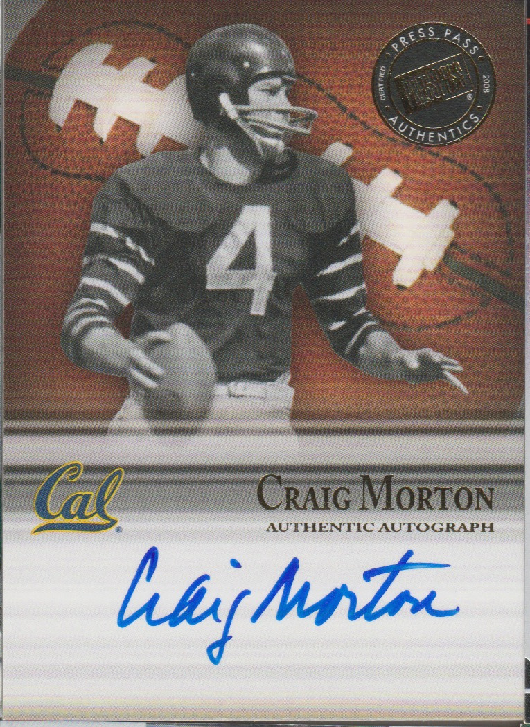 Craig Morton 2008 Press Pass auto autograph card SS-CM /244