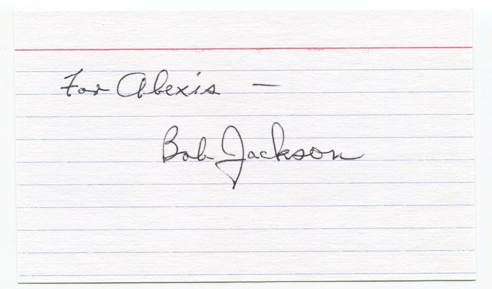 Bob Jackson Signed 3x5 Index Card JFK Lee Harvey Oswald Jack Ruby Photo Pulitzer