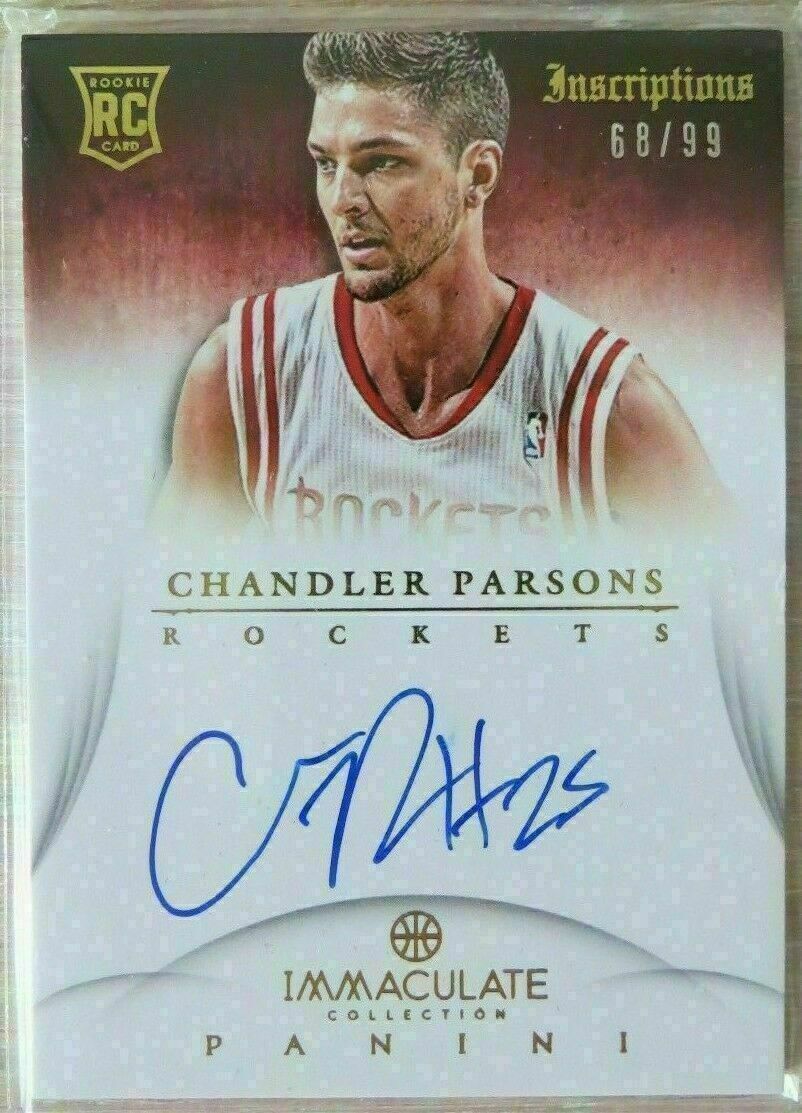 2012-13 Immaculate Collection Inscriptions #CP Chandler Parsons/99 Rockets AuRc