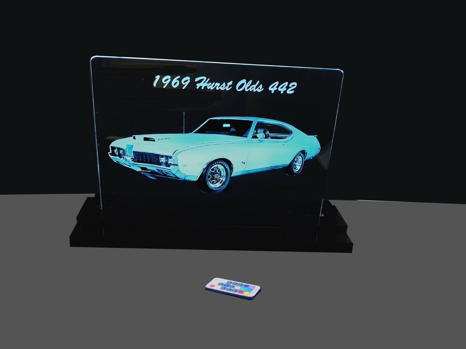 1969 Hurst Oldsmobile Laser Etched LED Edge Lit Sign