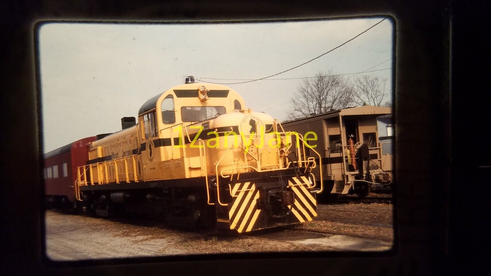 OU06 TRAIN ENGINE LOCOMOTIVE 35MM SLIDE WJSL 7804, SALEM, NJ 1991