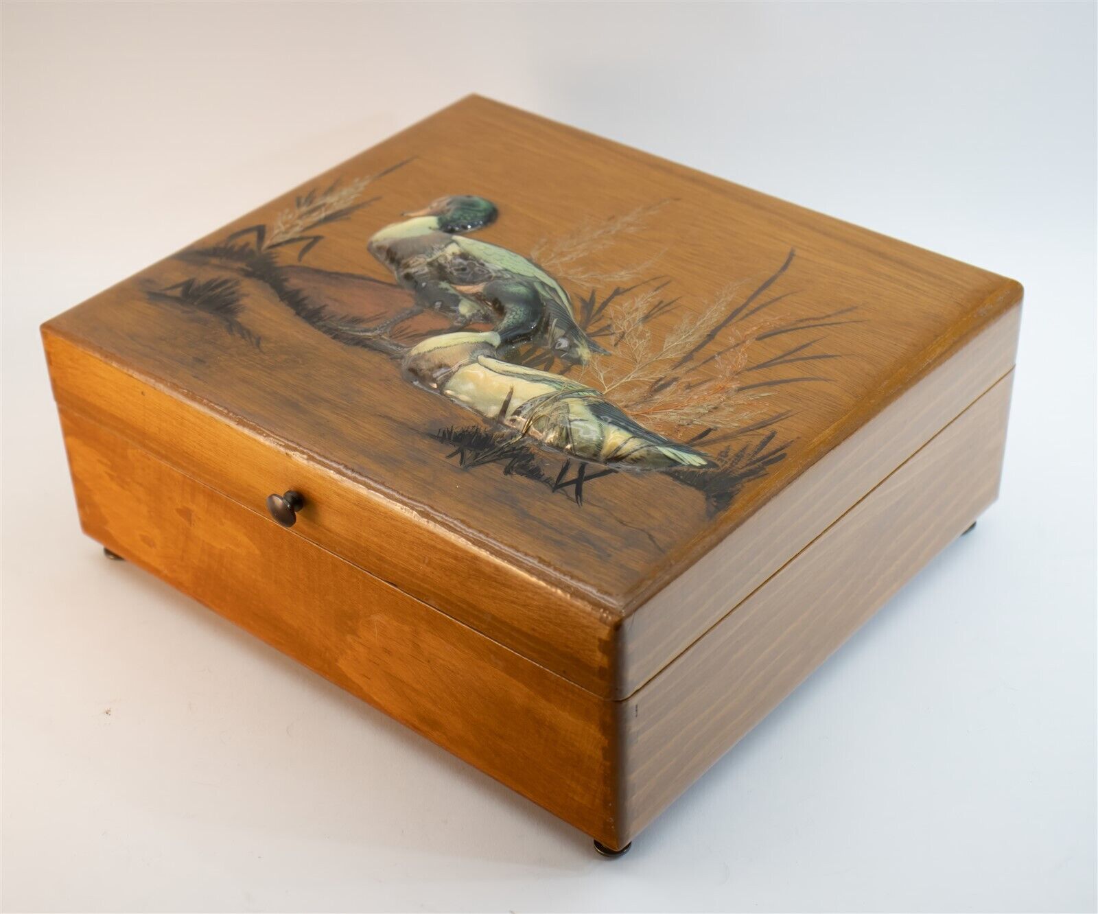 Custom Made Darlene Mirijanian Mallard Wooden Duck Call Box