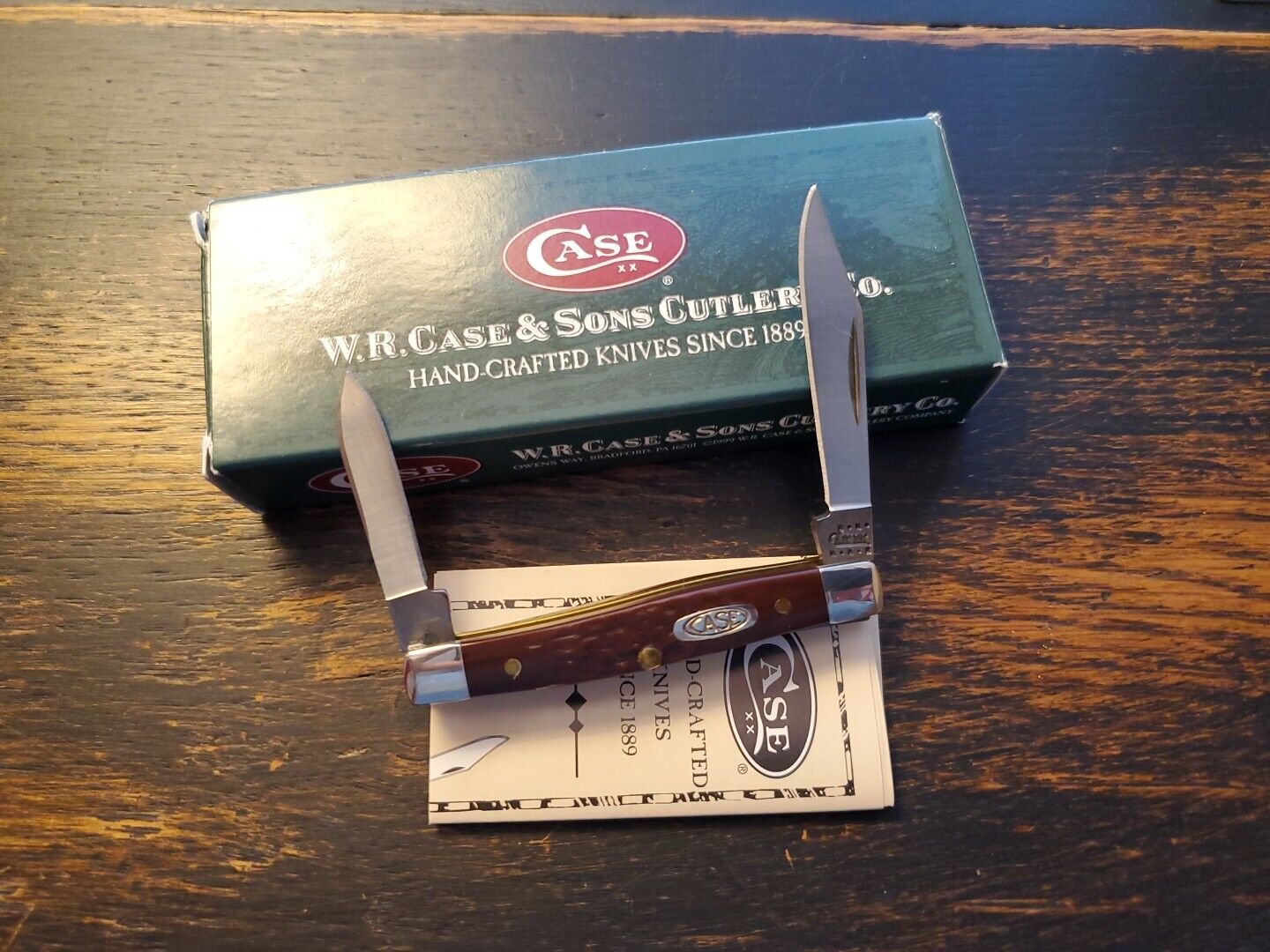 2001 Case XX 6233 Pen Knife Delrin New With Box And Paperwork Never Used