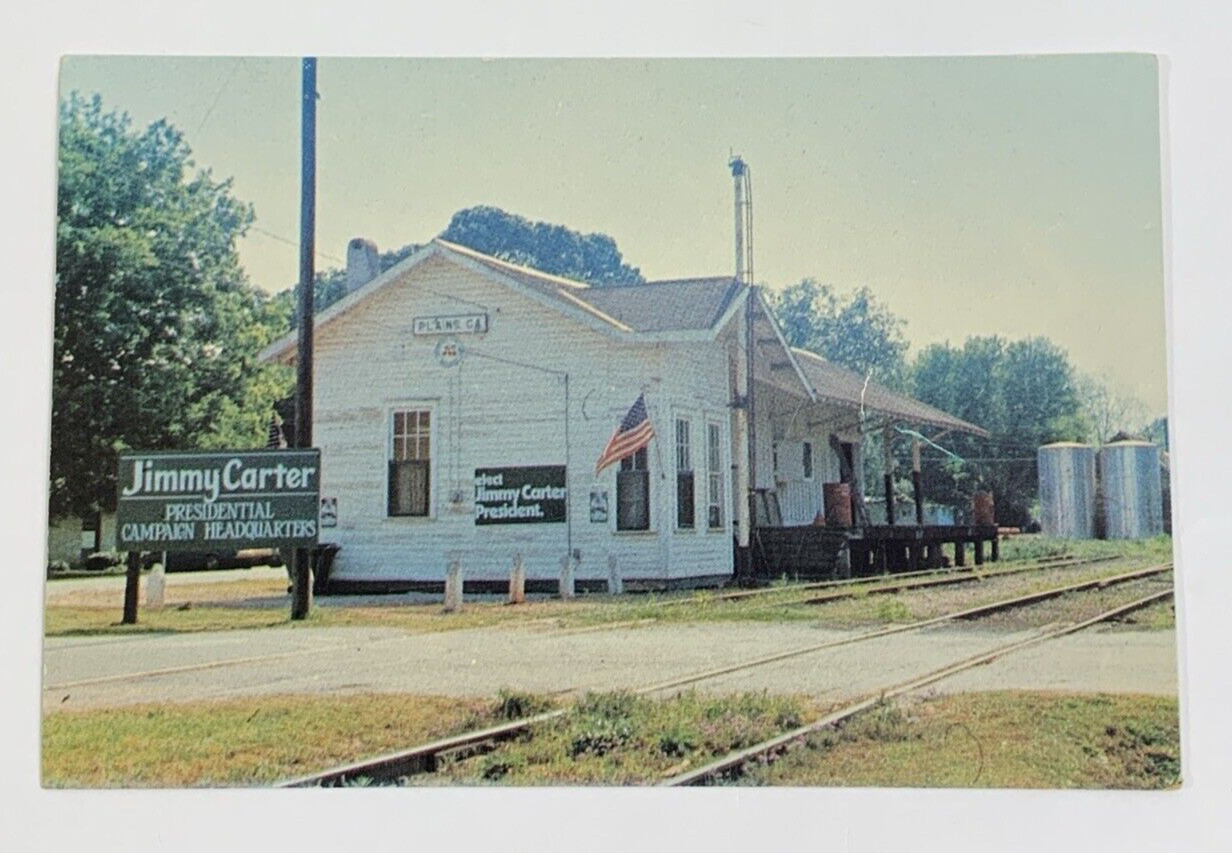 Old Railroad Depot, Plains, Georgia, Postcard