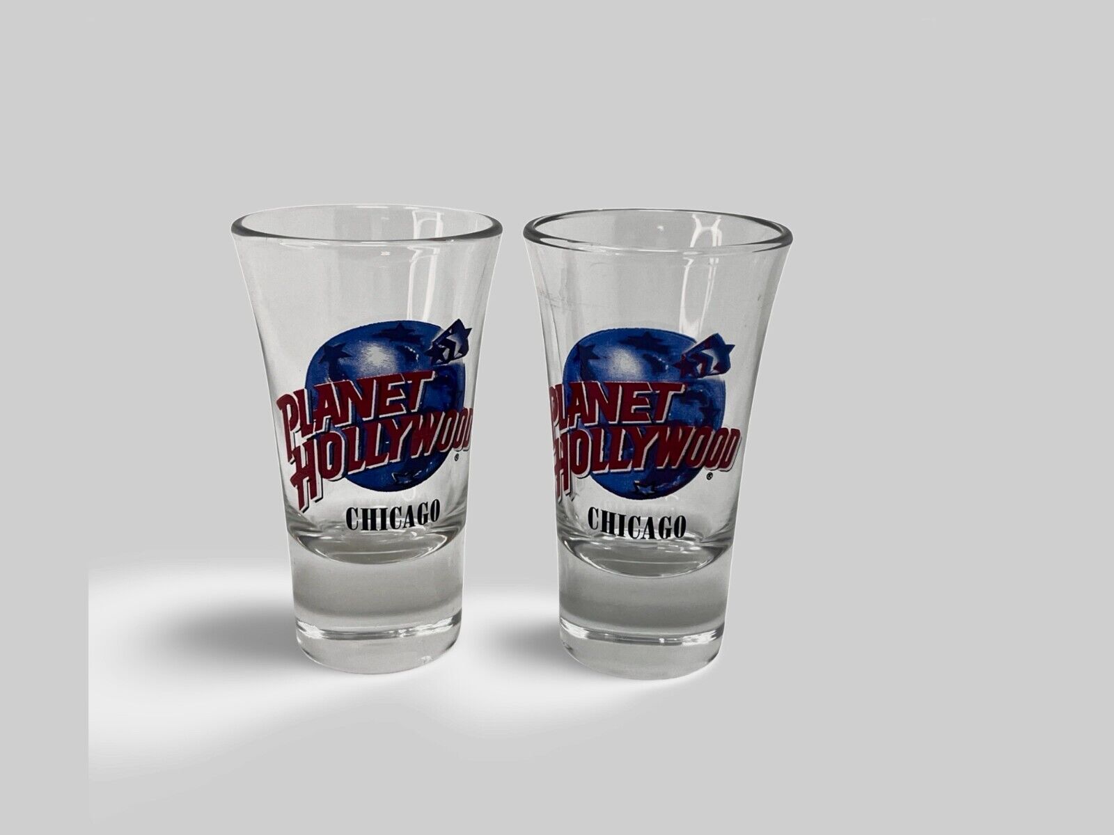 Lot of [2] Planet Hollywood Chicago Shot Glasses