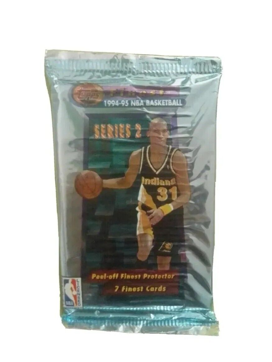 1994-95 Topps FINEST NBA Basketball Series 2 Pack UNOPENED Jordan Refractor?