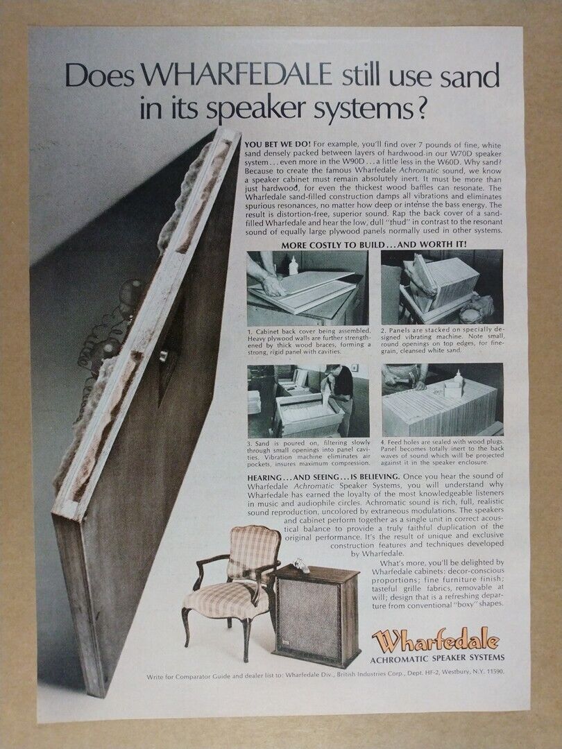 1968 Wharfedale W90D W70D W60D Speakers vintage print Ad