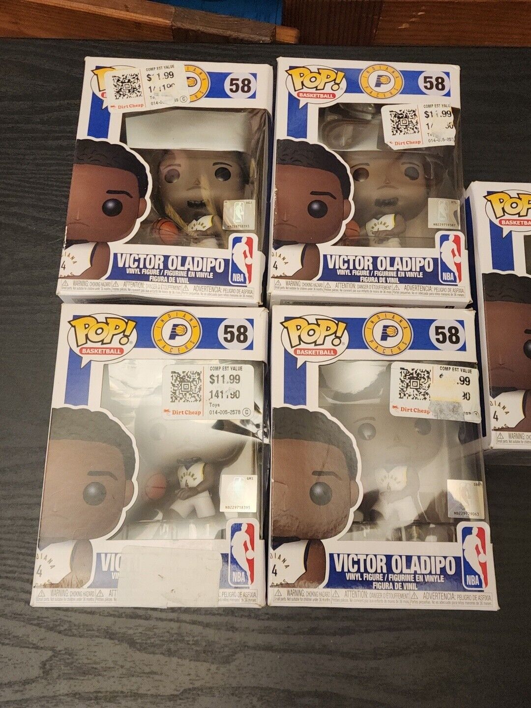 Lot of 5 Funko Pop Victor Oladipo Indiana Pacers NBA Vinyl Toy Figure #58