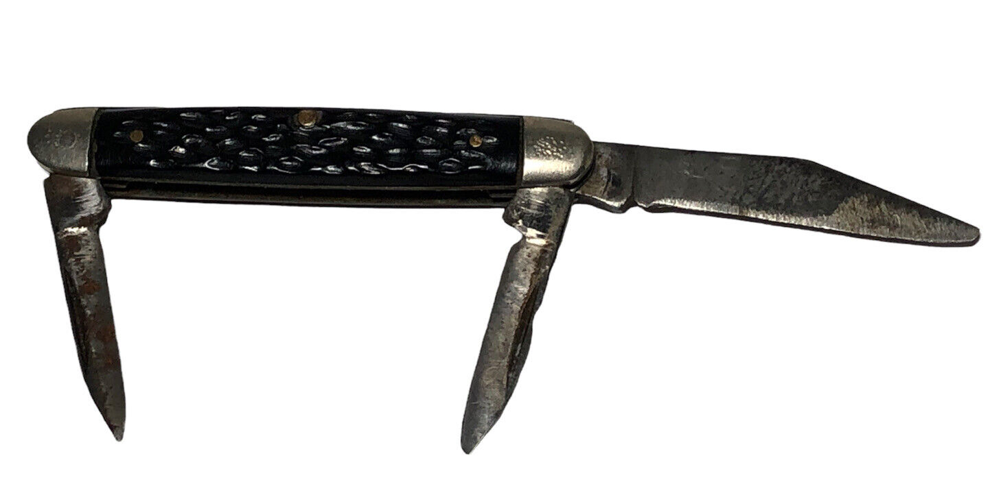 Vtg Kutmaster 3 Blade Utica NY Made in USA  Pocket Knife Stockman