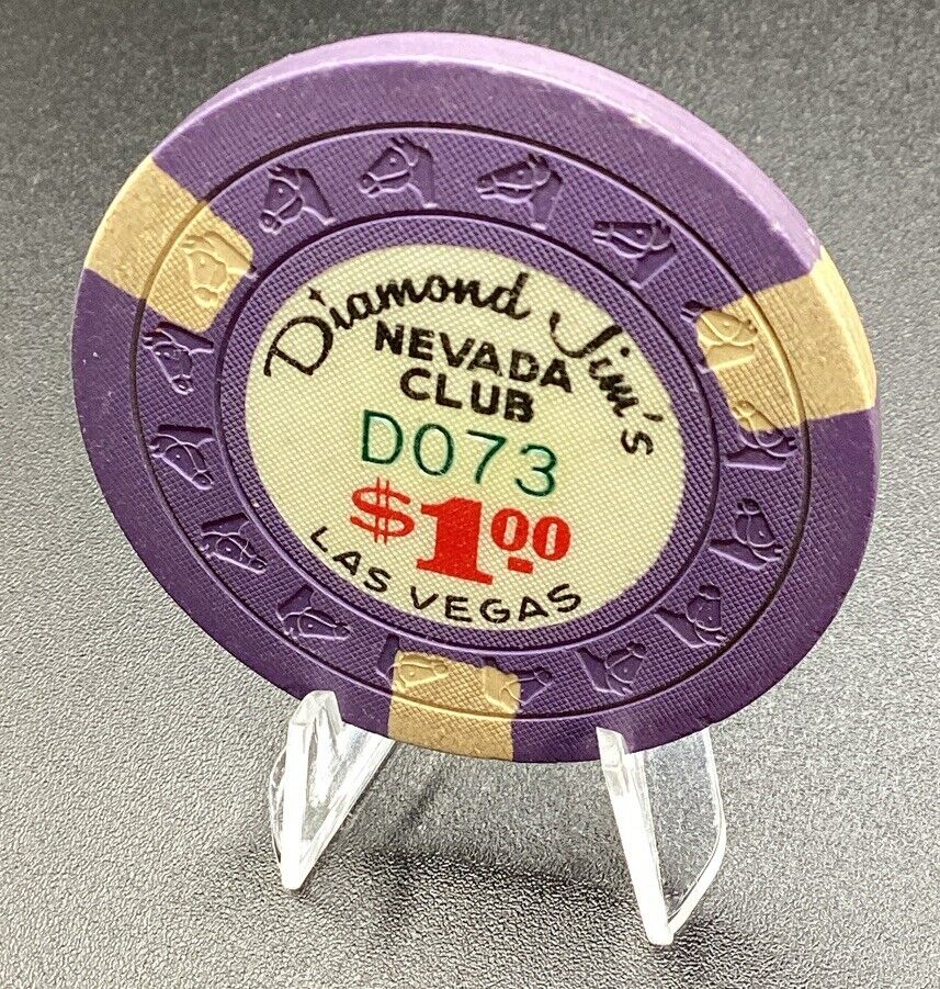 Diamond Jim’s Nevada Club $1 Casino Chip - #D073- Obsolete