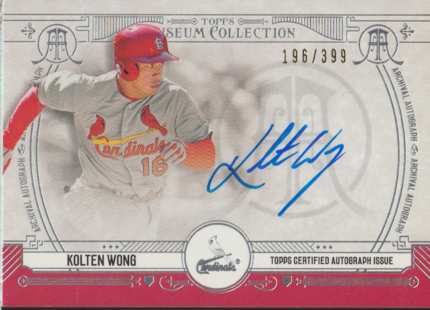 Kolten Wong 2015 Topps Museum Collection Archival auto autograph card AA-KW /399