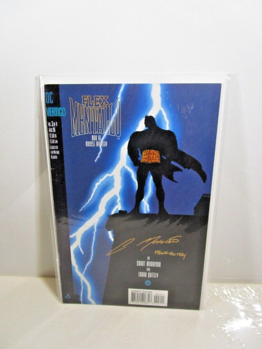 Flex Mentallo (1996) #3 SIGNED by Grant Morrison and Frank Quitely Bagged Boarde
