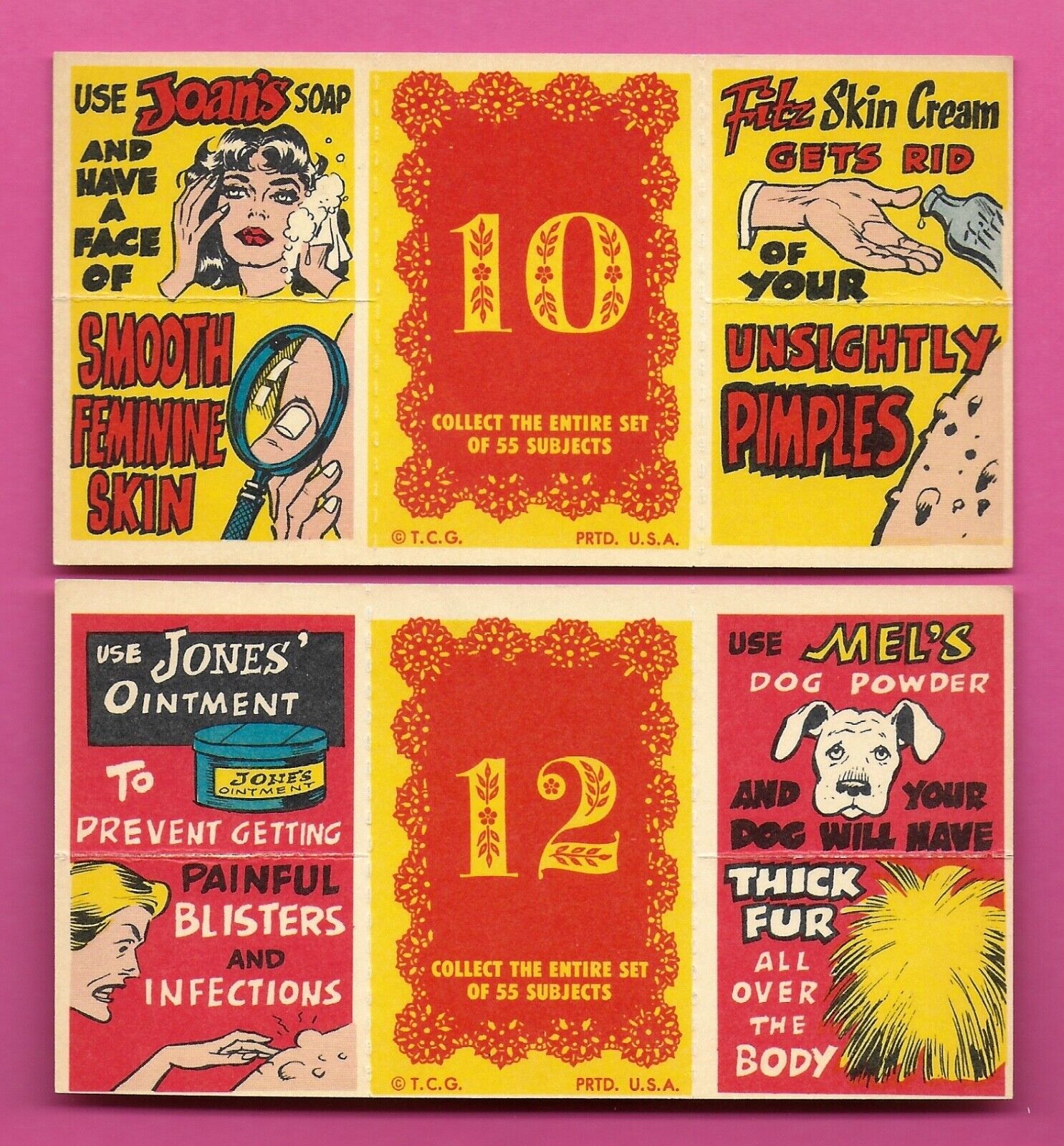 1963 Topps LOT OF 2 Valentine Foldees all in NM+ condition DON’T PASS ‘EM BY