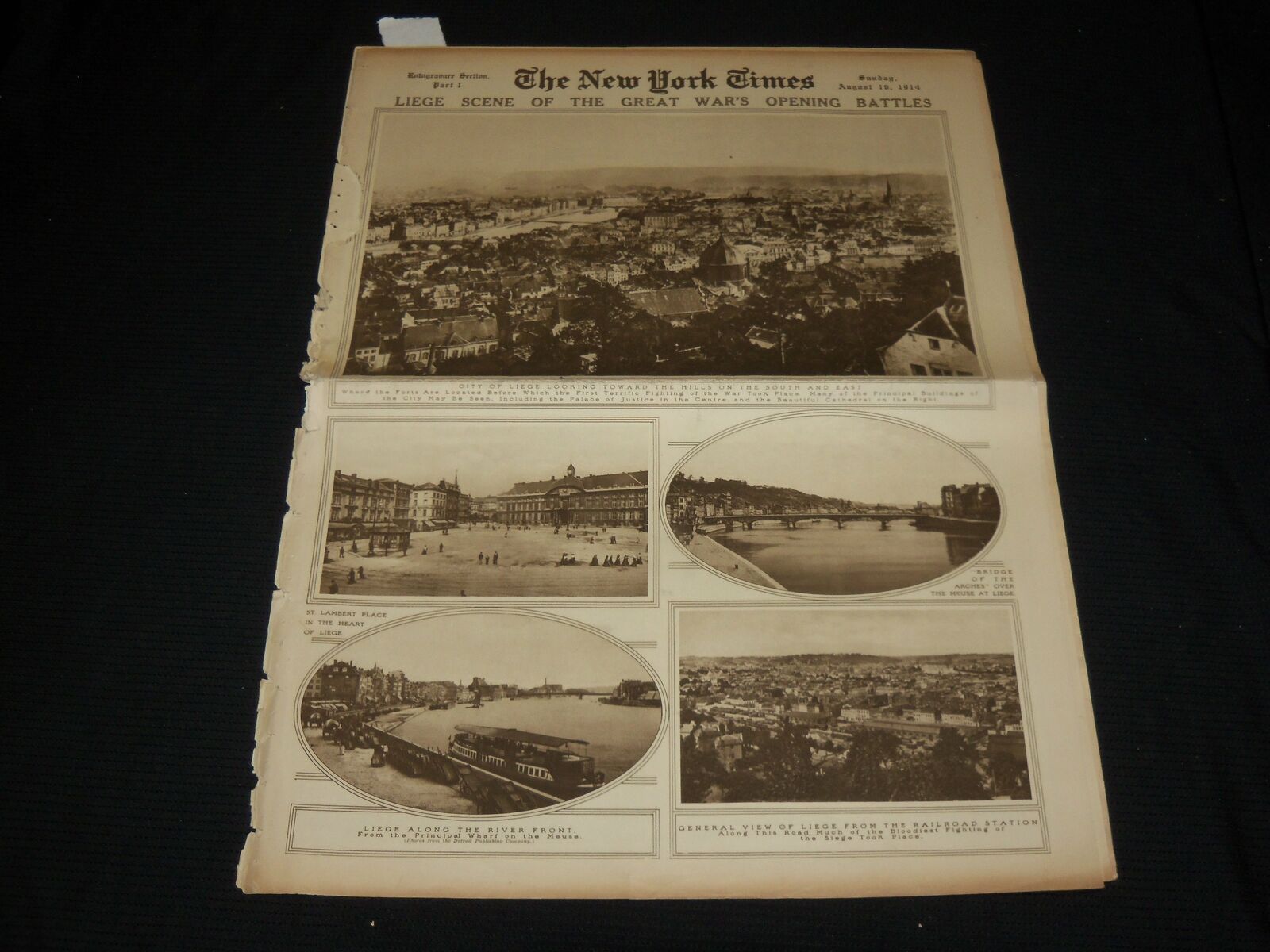 1914 AUGUST 16 NEW YORK TIMES PICTURE SECTION - NEW YORK GIANTS TEAM - NP 5606