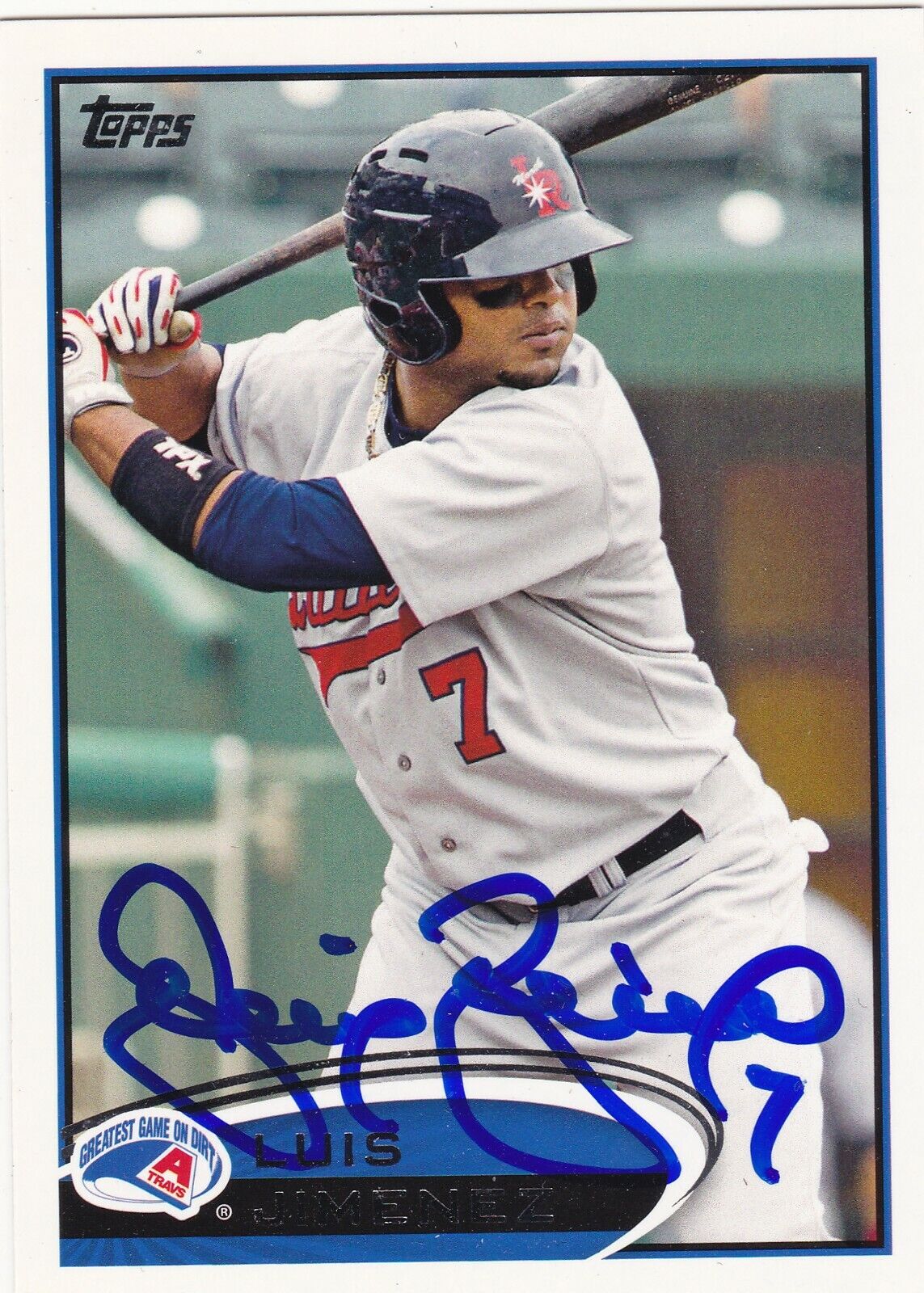 LUIS JIMENEZ ARKANSAS TRAVELERS SIGNED CARD LOS ANGELES ANGELS BREWERS RED SOX