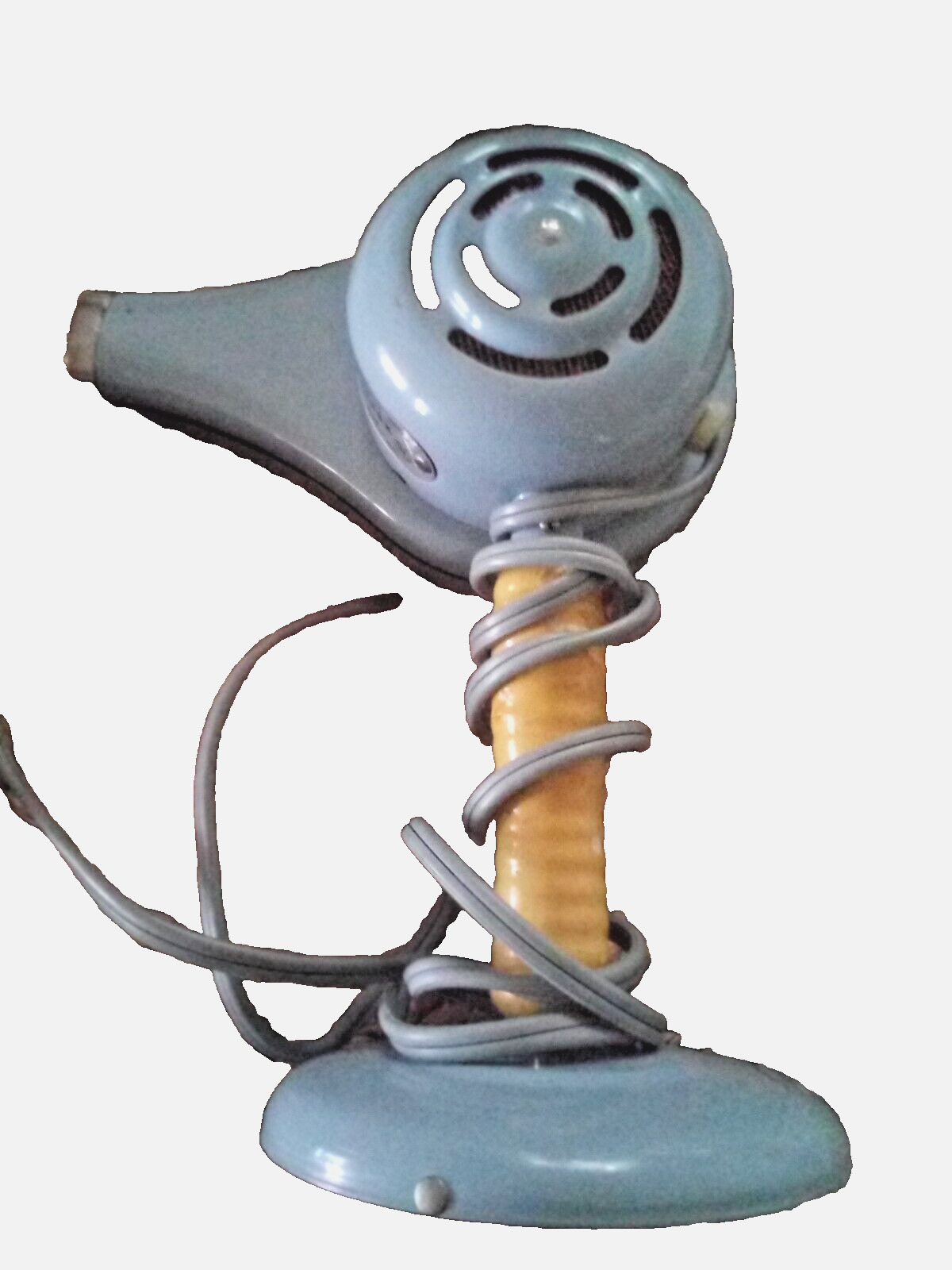 Vintage Handy Hannah Electric Hair Dryer w/ Stand Model 695 Retro Light Blue A5