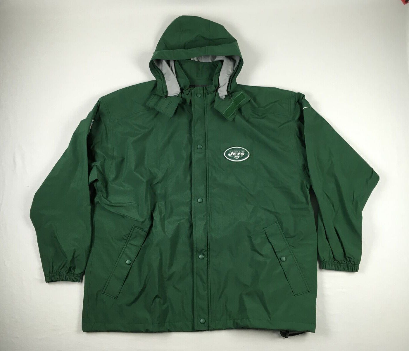 New York Jets Nike Rain Jacket Men\'s Green Poly Used 2XL