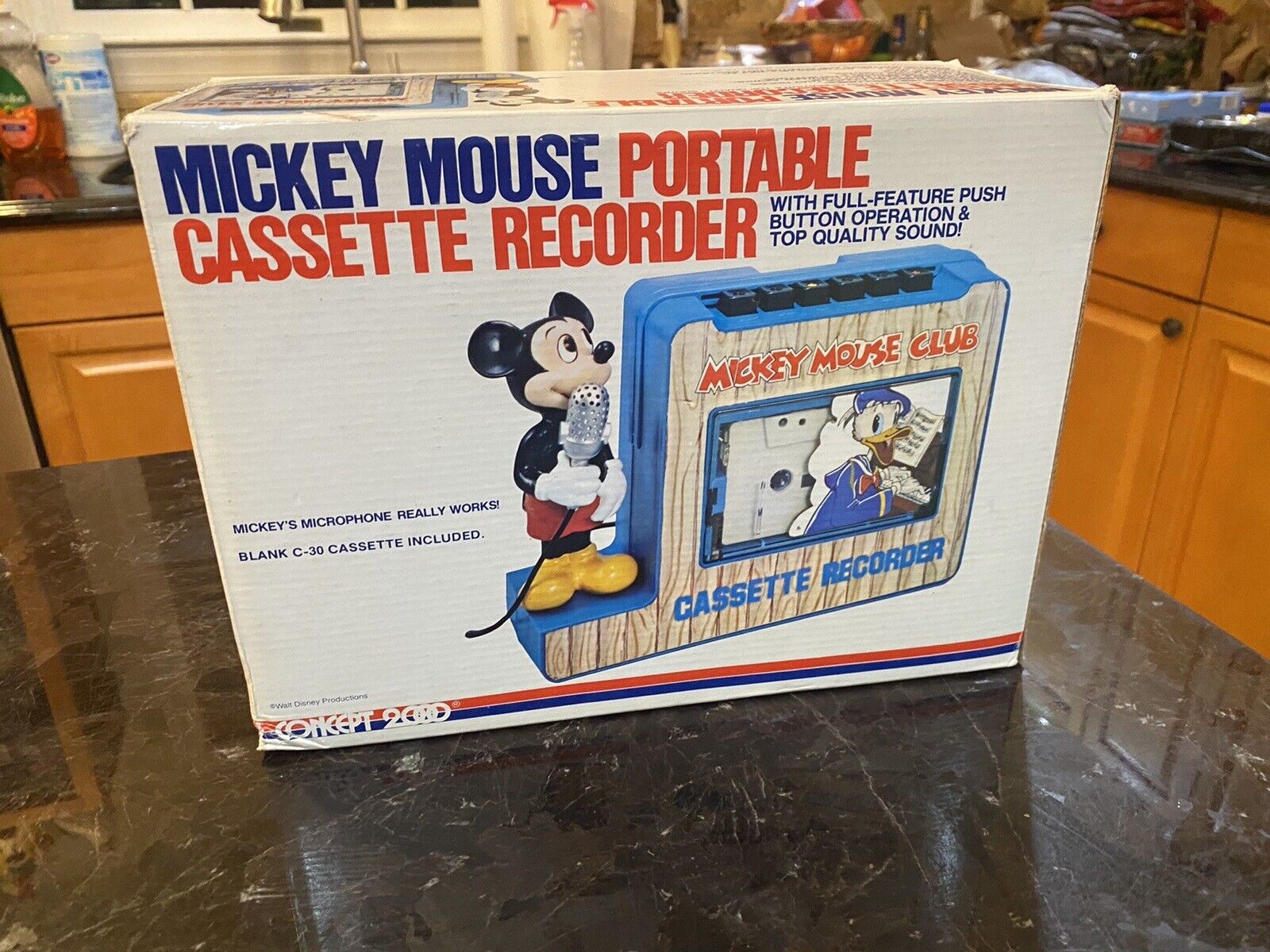 1960\'s Disney Mickey Mouse Club Cassette Recorder Made In Hong Kong NEW NRFB