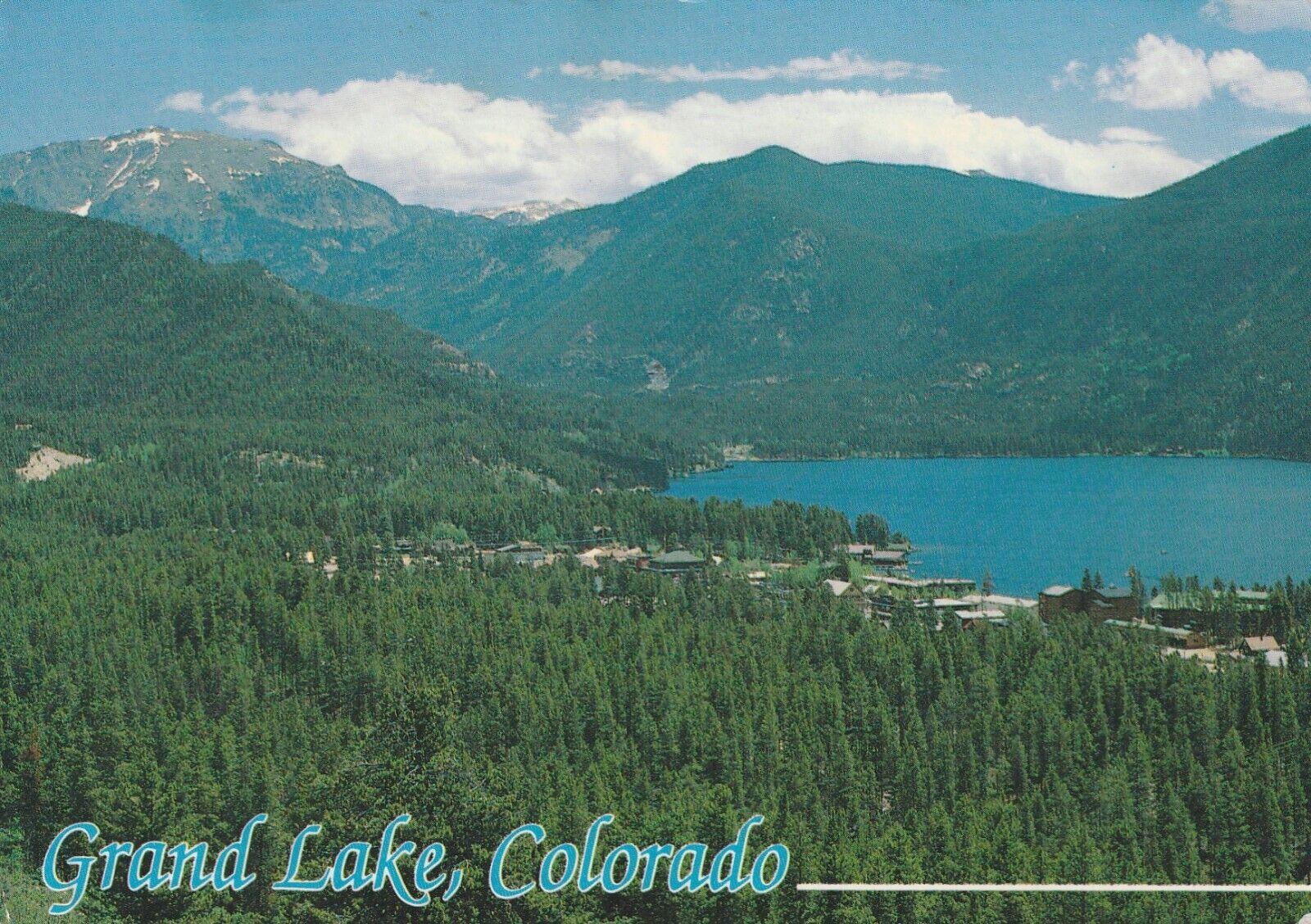 Vintage Postcard Grand Lake Colorado Photograph Mountains Aerial  Posted