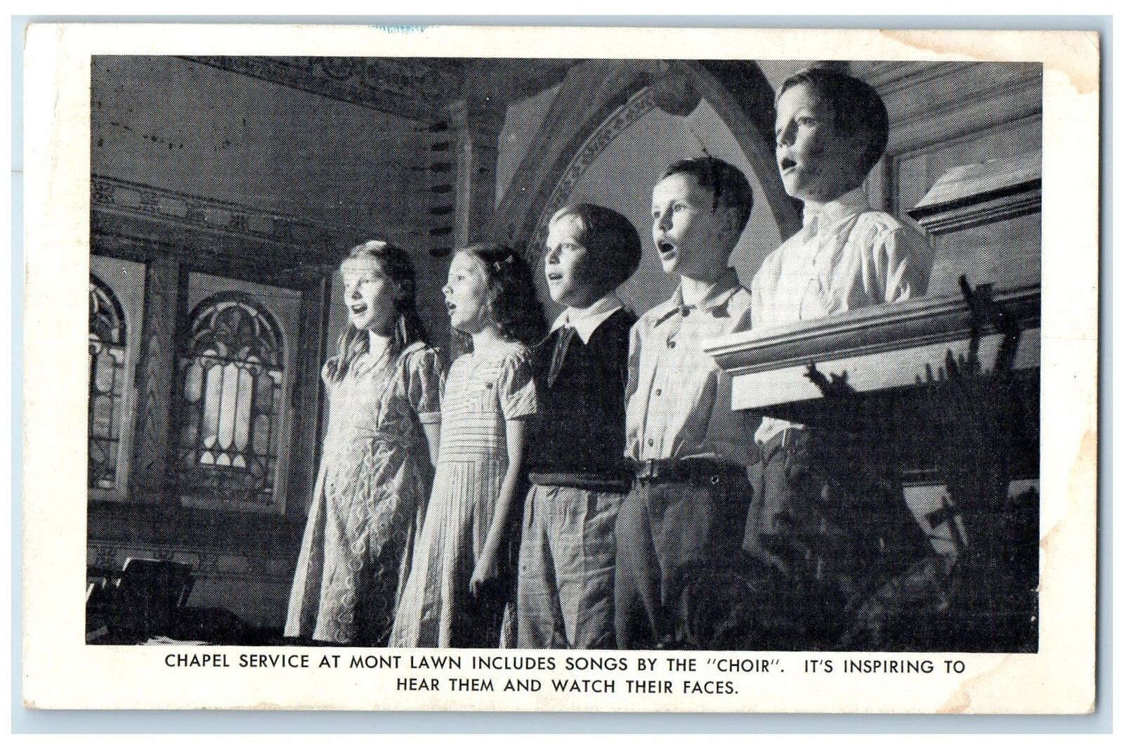 1941 Christian Herald Children\'s Home Choir Nyack NY Posted Vintage Postcard