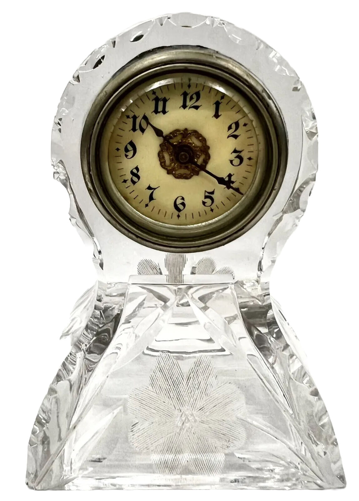 J.D. Bergen Cut Glass Clock - Circa 1900