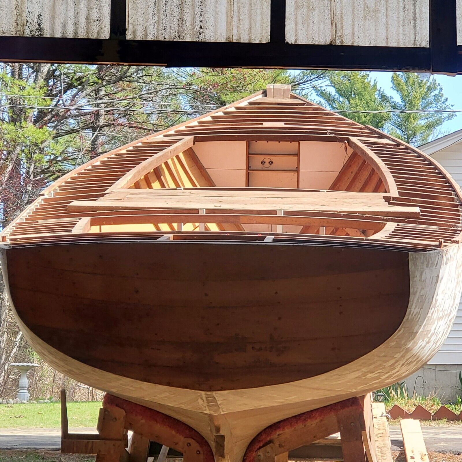 Eldredge Mcinnis 39' wooden sailboat hull construction